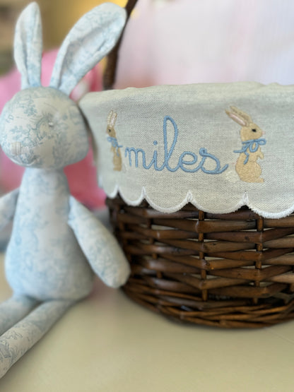 Lined Wicker Easter Basket