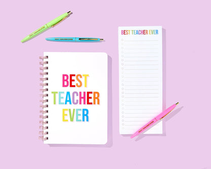 Pen Set - Motivational - "Best Teacher Ever" - 5 Piece Set