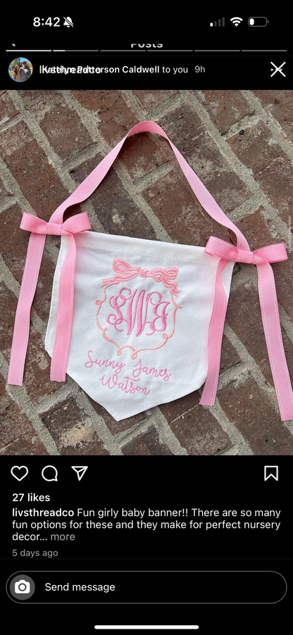 Bespoke Birth/Name Announcement Banner