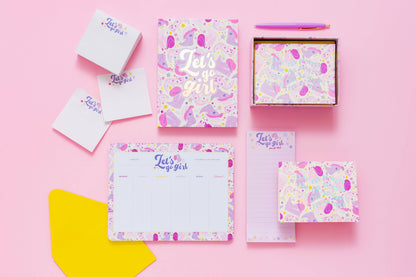 Boxed Notecard Set - Let's Go Girl - 10 Card Set