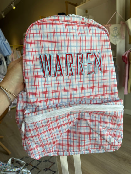 BACKPACKER - Classic Plaid Red Backpack by TRVL Designs