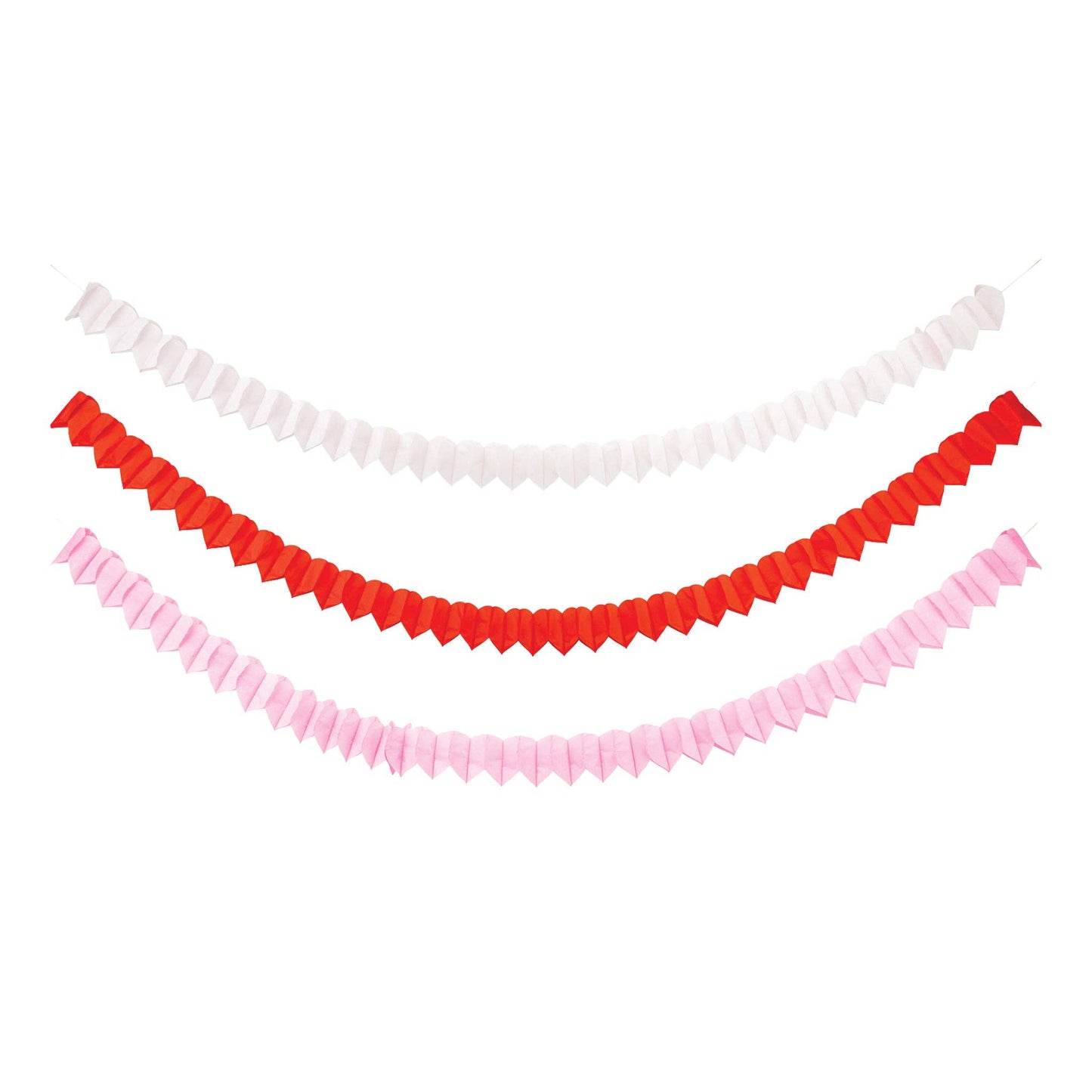 Heart Crepe Paper Banner Set