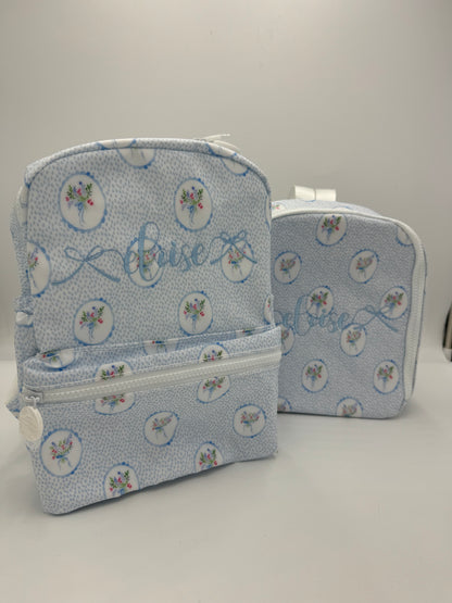 BRING IT Lunch Bag - FLORAL MEDALLION BLUE by TRVL Designs