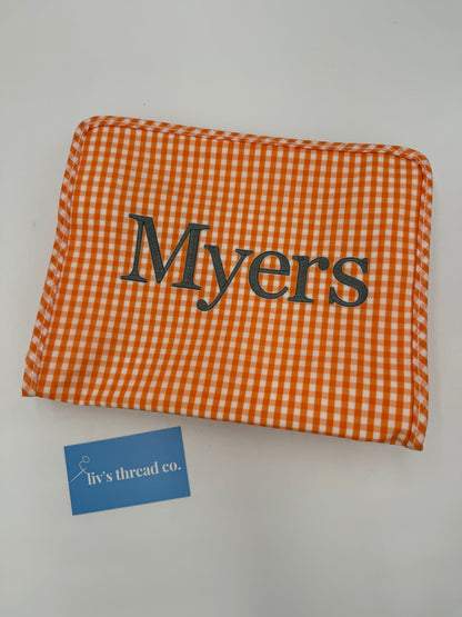 Large Roadie - GINGHAM ORANGE by TRVL Designs