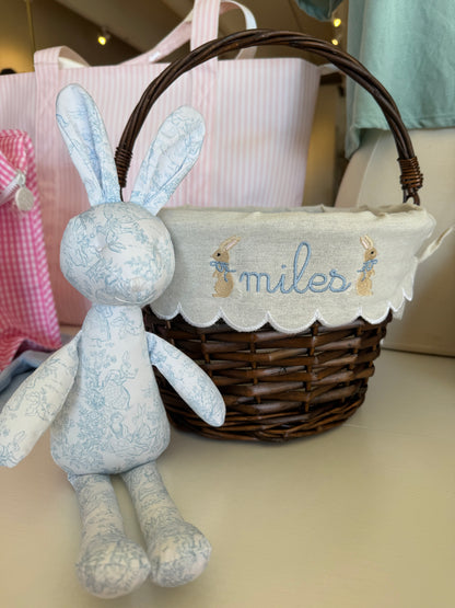 Lined Wicker Easter Basket