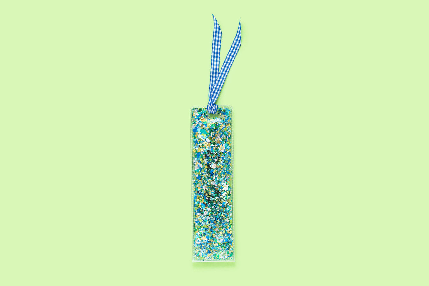 Bookmark - Blue + Green Confetti