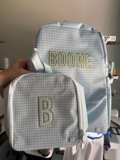 BACKPACKER - MIST GINGHAM Backpack by TRVL Designs