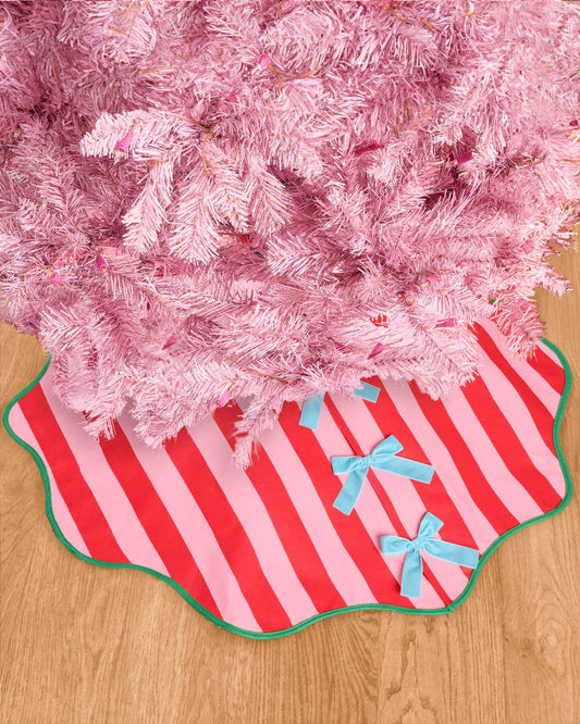 Candy Cane Tree Skirt - pink and red Xmas Christmas