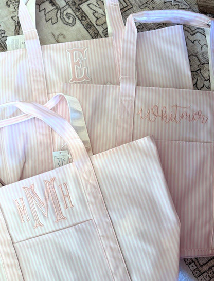 JUMBO TOTE - X-Large Tote PIMLICO STRIPE PINK