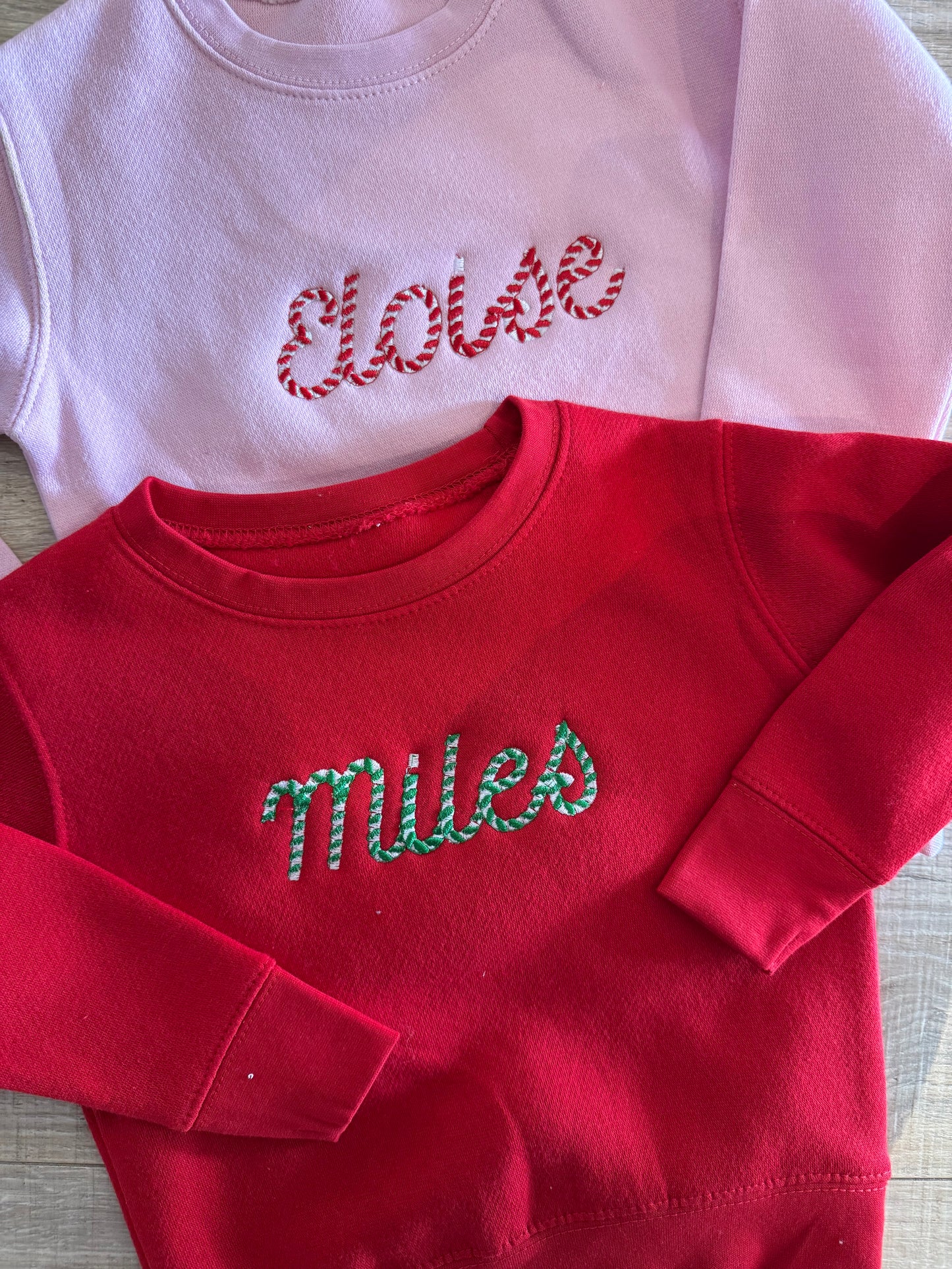 Candy Cane Name Crewneck