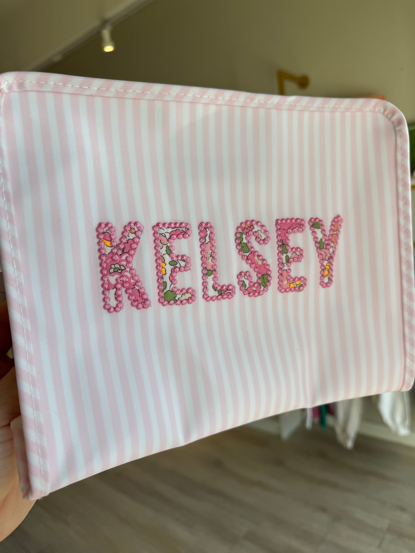 Large Roadie - Pimlico Pink Stripe