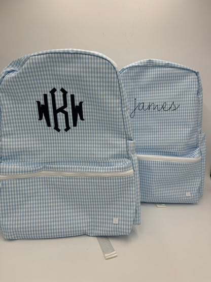 BACKPACKER - MIST GINGHAM Backpack by TRVL Designs