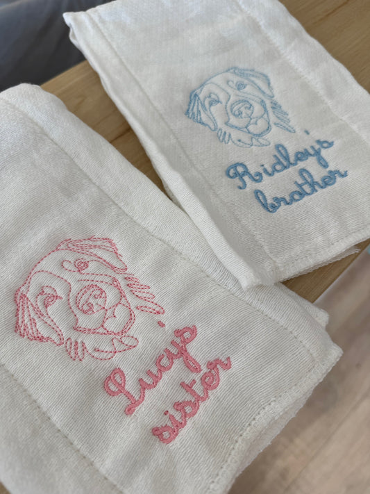 Personalized Pet Burp Cloth