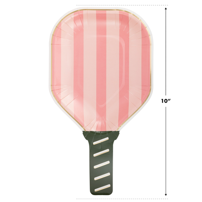Pink Paddle Shaped Paper Plate