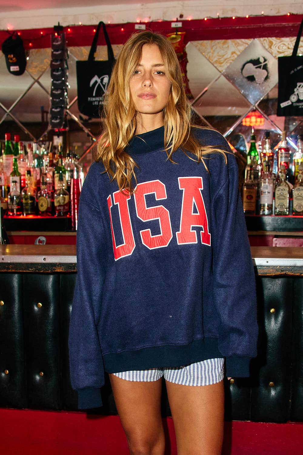 IT25USA & FLAG Reversible Mock Neck Sweatshirt