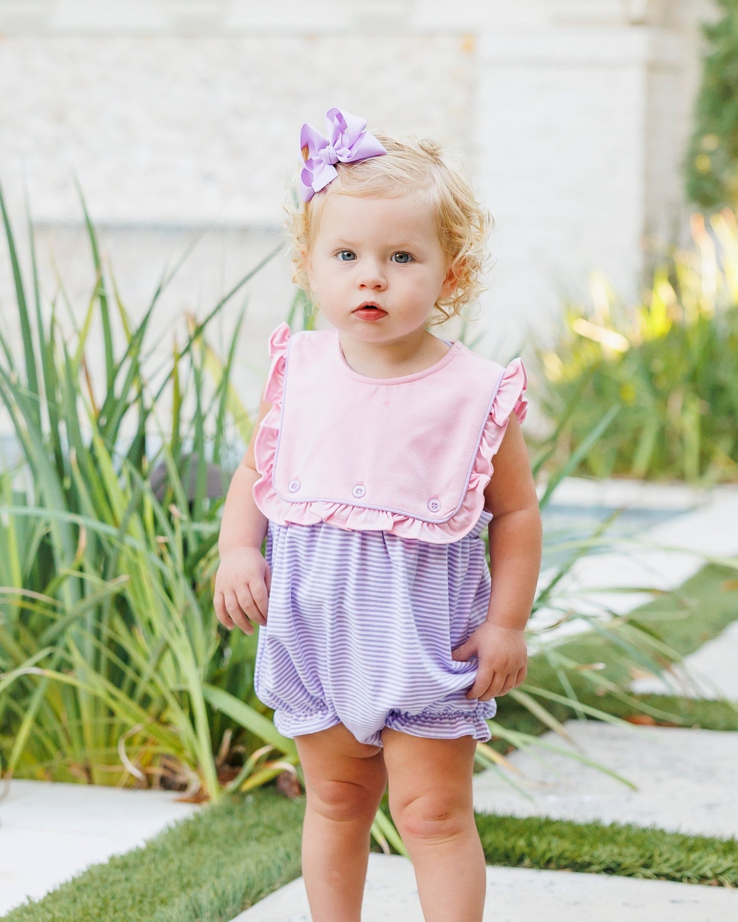 Amelia Bubble- Pink and Lavender Stripe PREORDER ETA April