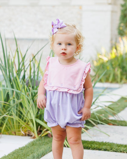 Amelia Bubble- Pink and Lavender Stripe PREORDER ETA April