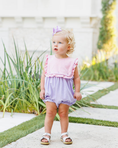 Amelia Bubble- Pink and Lavender Stripe PREORDER ETA April