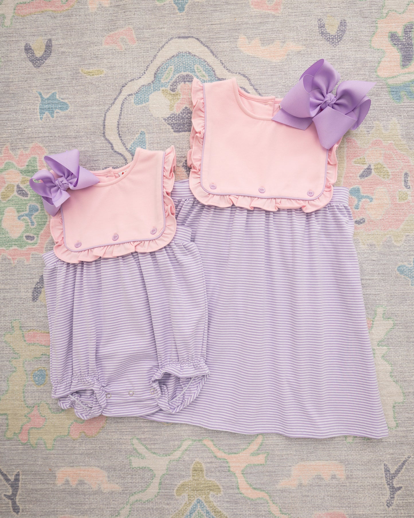 Amelia Bubble- Pink and Lavender Stripe PREORDER ETA April