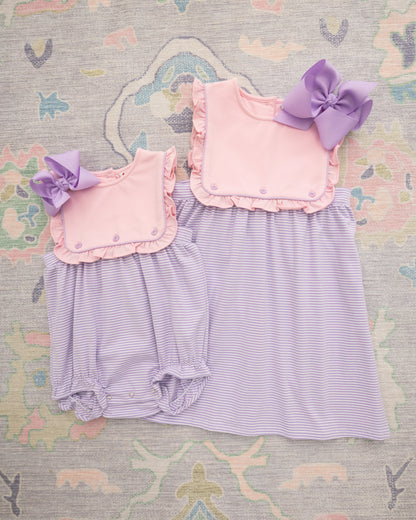 Amelia Bubble- Pink and Lavender Stripe PREORDER ETA April