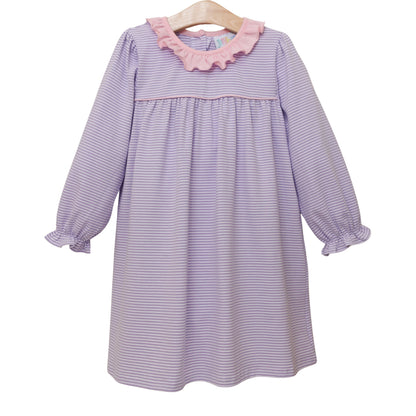 Audrey Dress- Lavender Stripe/Light Pink (Fall Preorder ETA September)