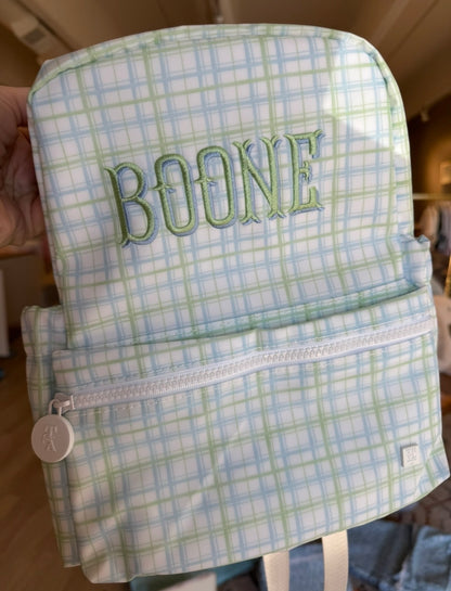 MINI BACKER - Classic Plaid Green Backpack by TRVL Designs