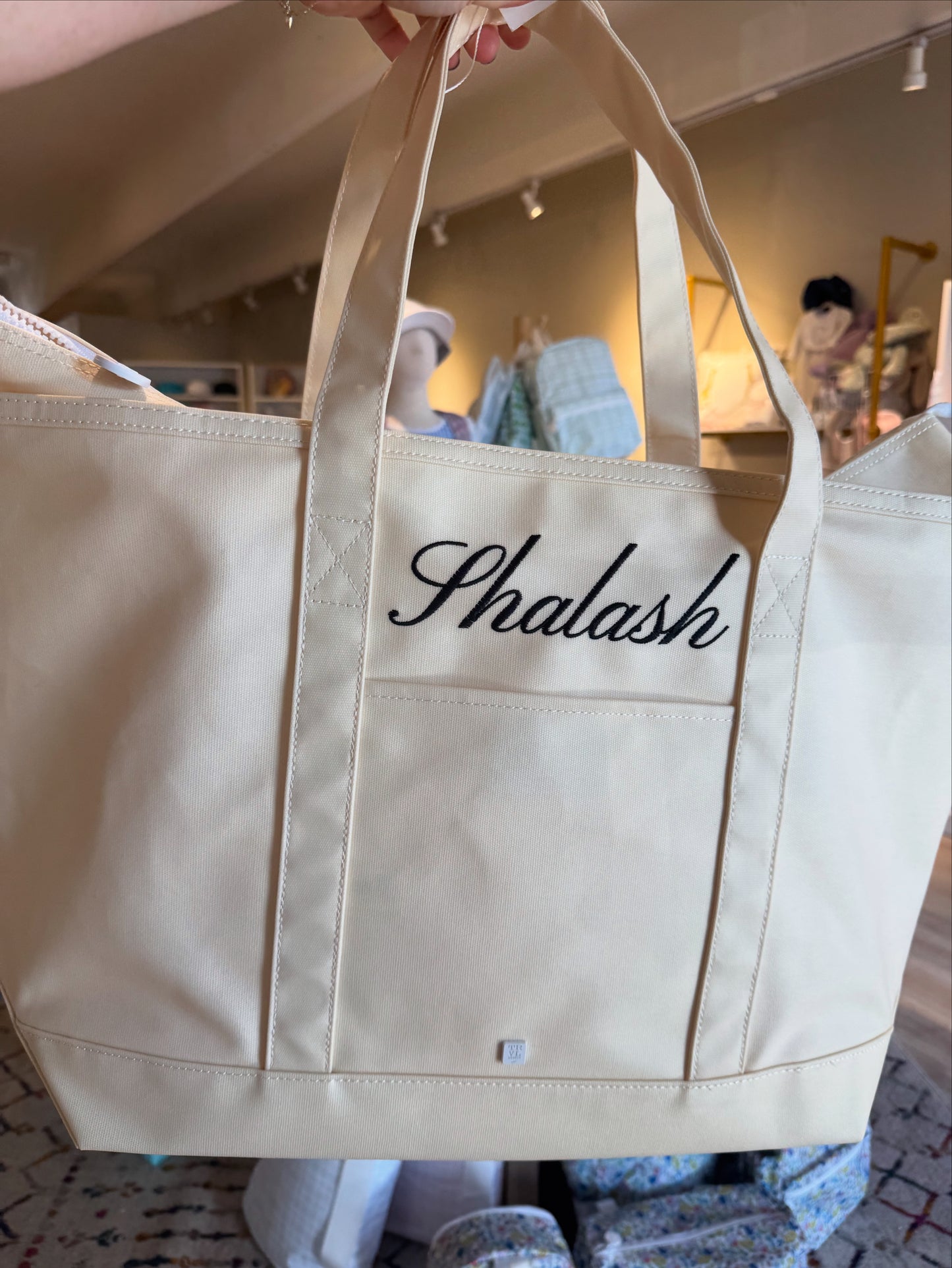 MAXI TOTE - Coated Canvas Large NATURAL by TRVL Designs