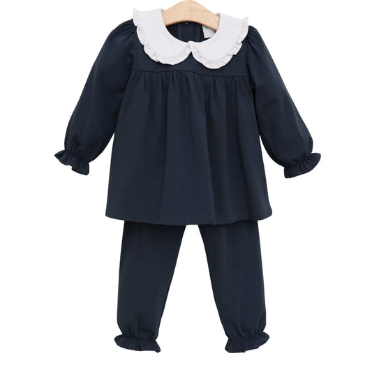 Catherine Bloomer Pants Set - Navy (Fall Preorder ETA September)