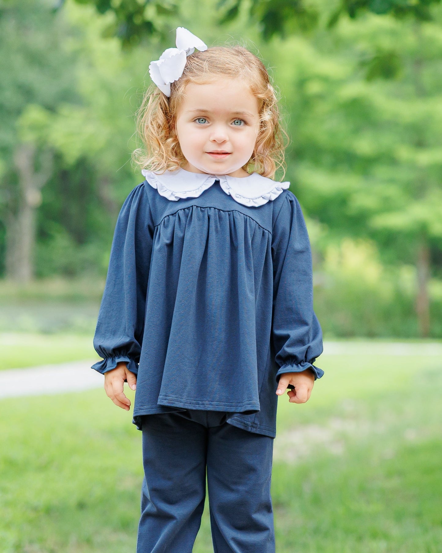 Catherine Bloomer Pants Set - Navy (Fall Preorder ETA September)