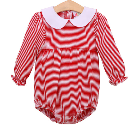 Charlotte Long Sleeve Bubble - Red Stripe