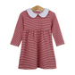 Charlotte Long Sleeve Dress - Red Stripe