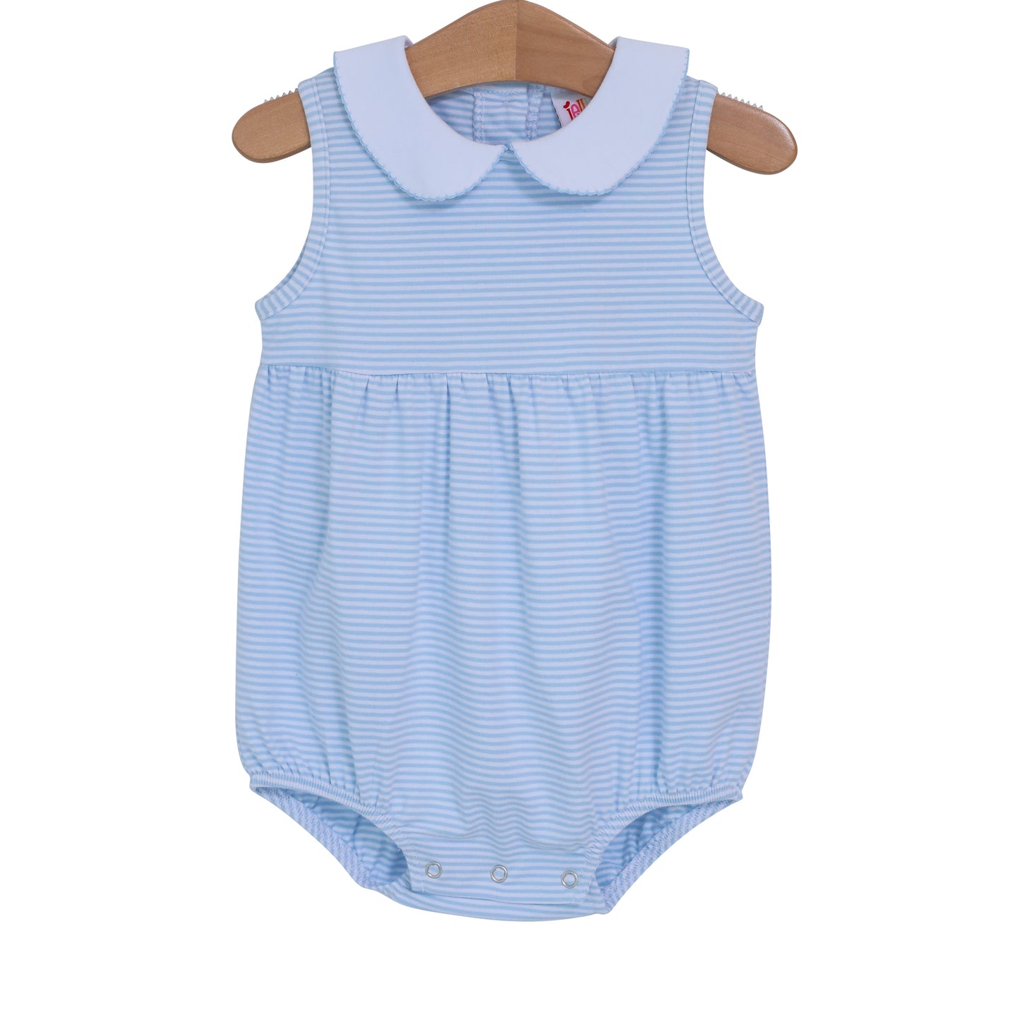 Charlotte Sleeveless Bubble- Light Blue Stripe