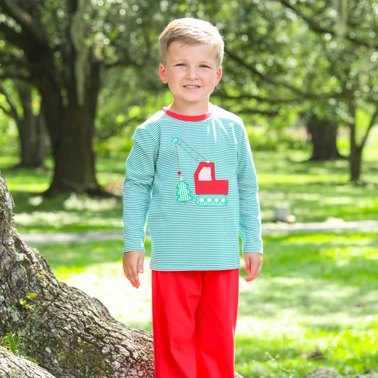 Christmas Crane Pants Set