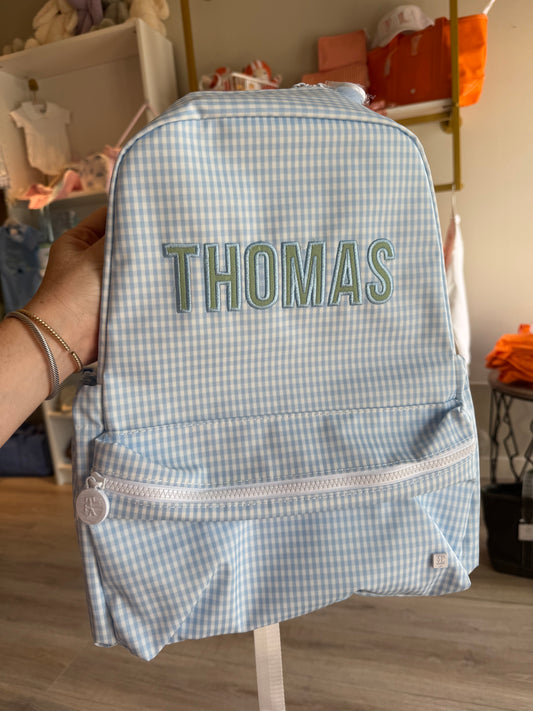 BACKPACKER - MIST GINGHAM Backpack by TRVL Designs
