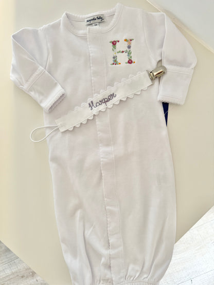 Embroidered Pacifier Clip