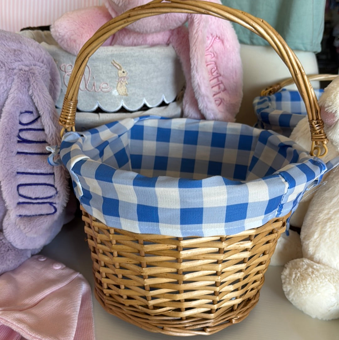Lined Wicker Easter Basket