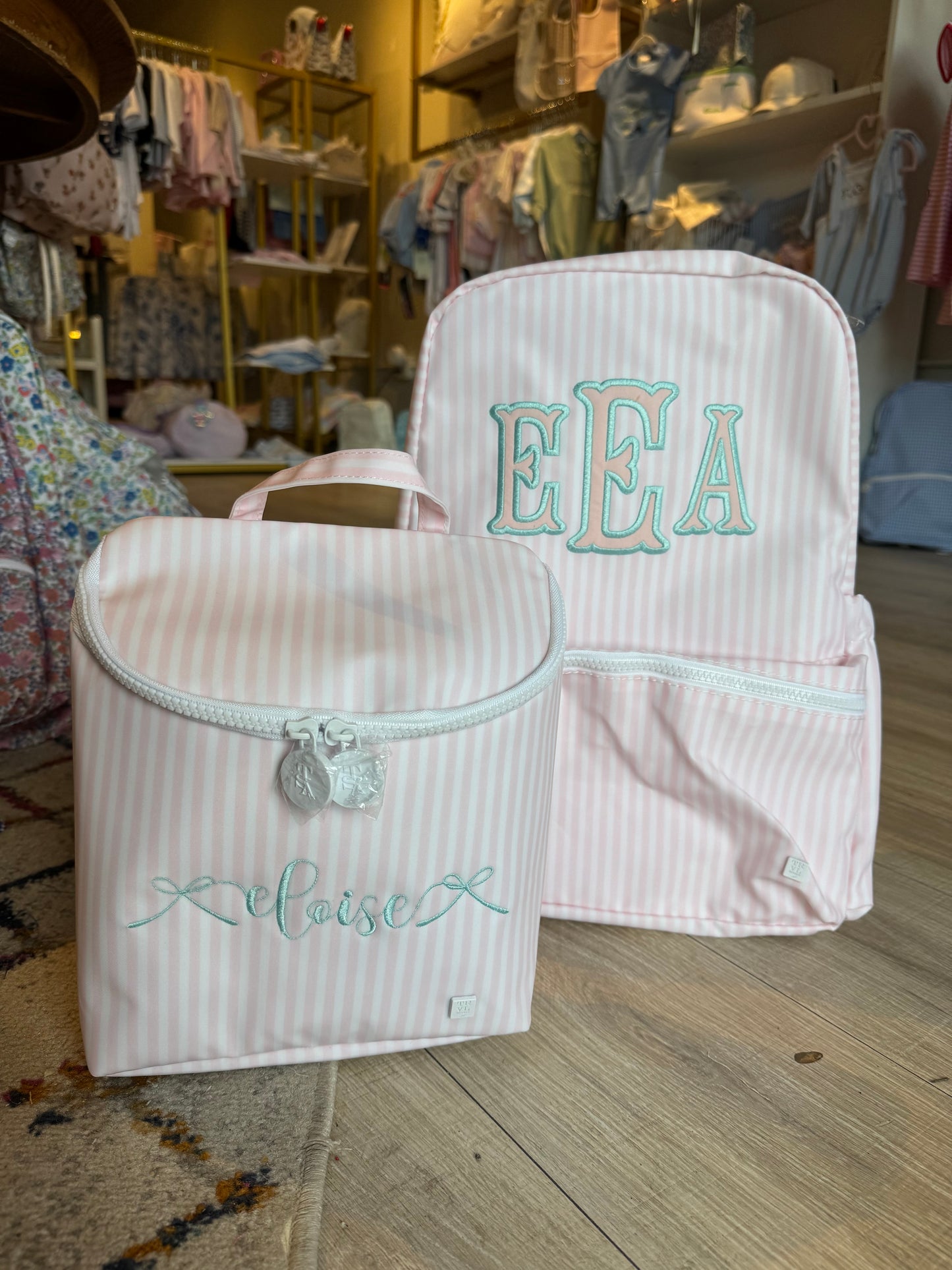 TAKE AWAY Lunch Bag - Insulated PIMLICO STRIPE PINK by TRVL Designs