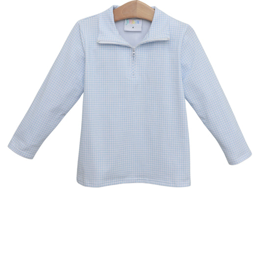 Evan Pullover- Light Blue Windowpane (Fall Preorder ETA September)