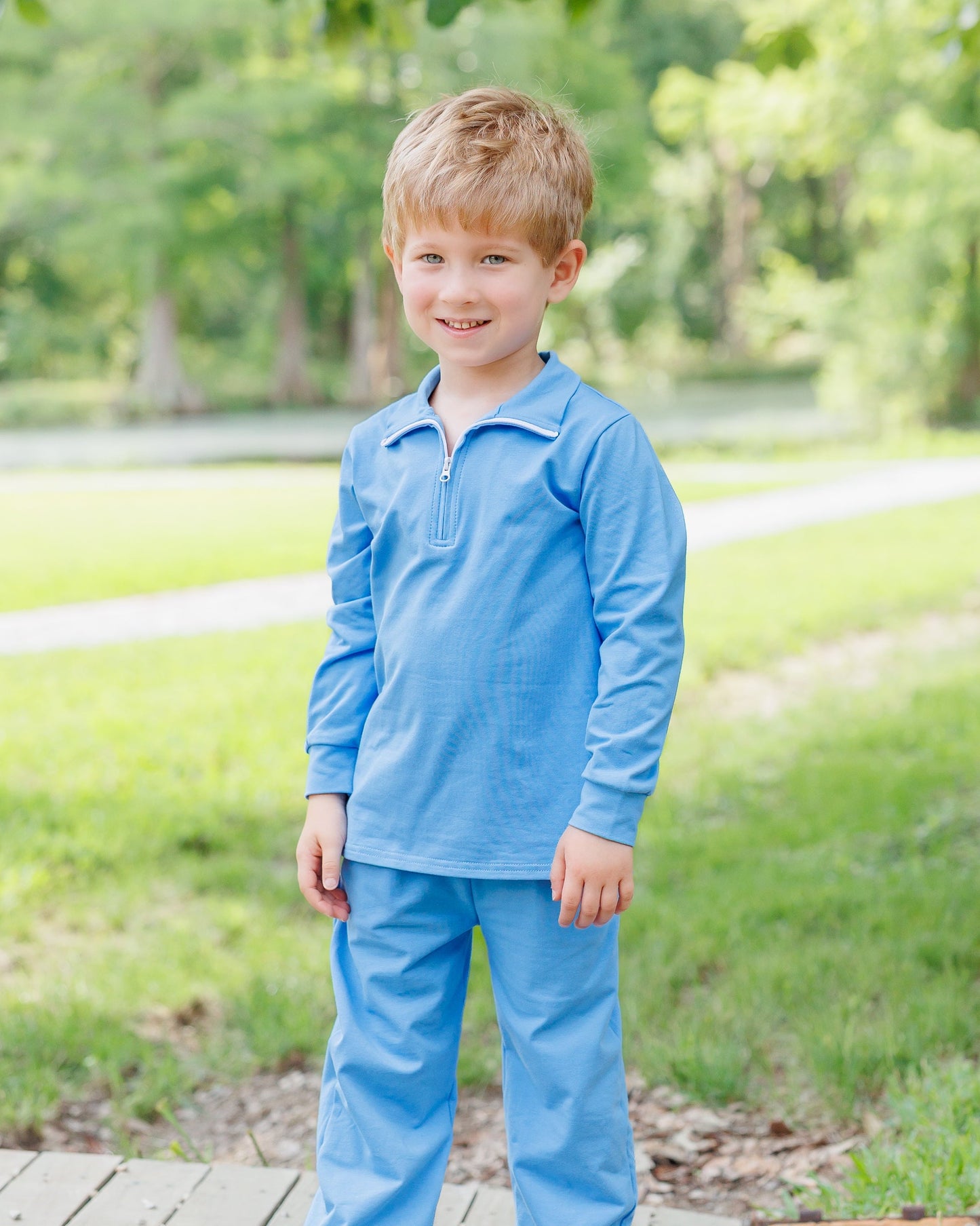 Evan Pullover Set- Cornflower Blue (Fall Preorder ETA September)