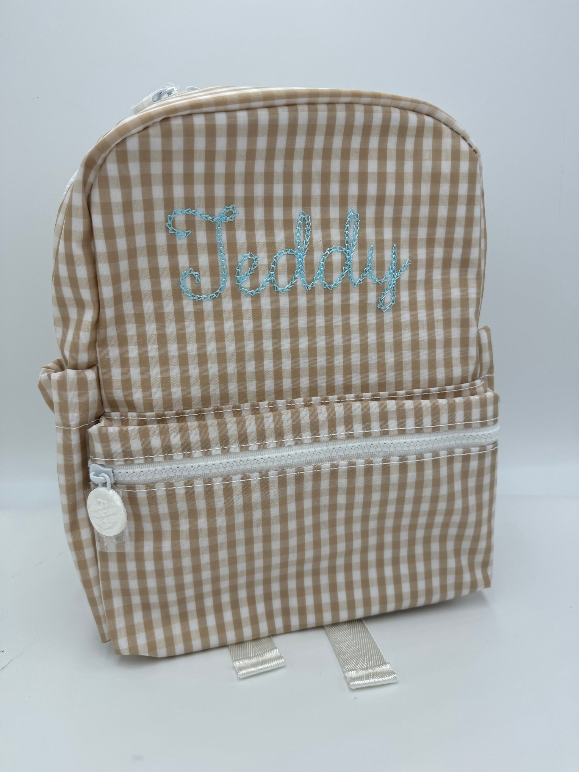 gingham mini backpack Backer 2 side water pockets and a convenient top handle that make them easy to carry Small Backpack | Gingham |