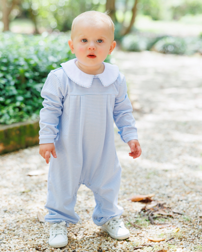 Henry Romper- Light Blue Stripe (Fall Preorder ETA September)