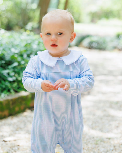 Henry Romper- Light Blue Stripe (Fall Preorder ETA September)