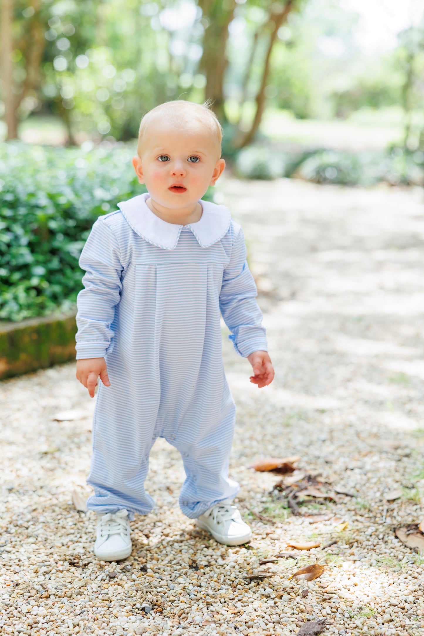 Henry Romper- Light Blue Stripe (Fall Preorder ETA September)