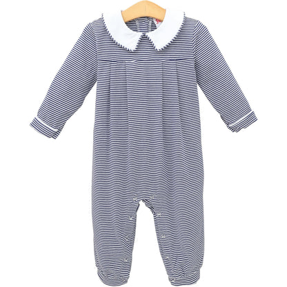 Henry Romper- Navy Stripe (Fall Preorder ETA September)