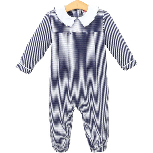 Henry Romper- Navy Stripe (Fall Preorder ETA September)
