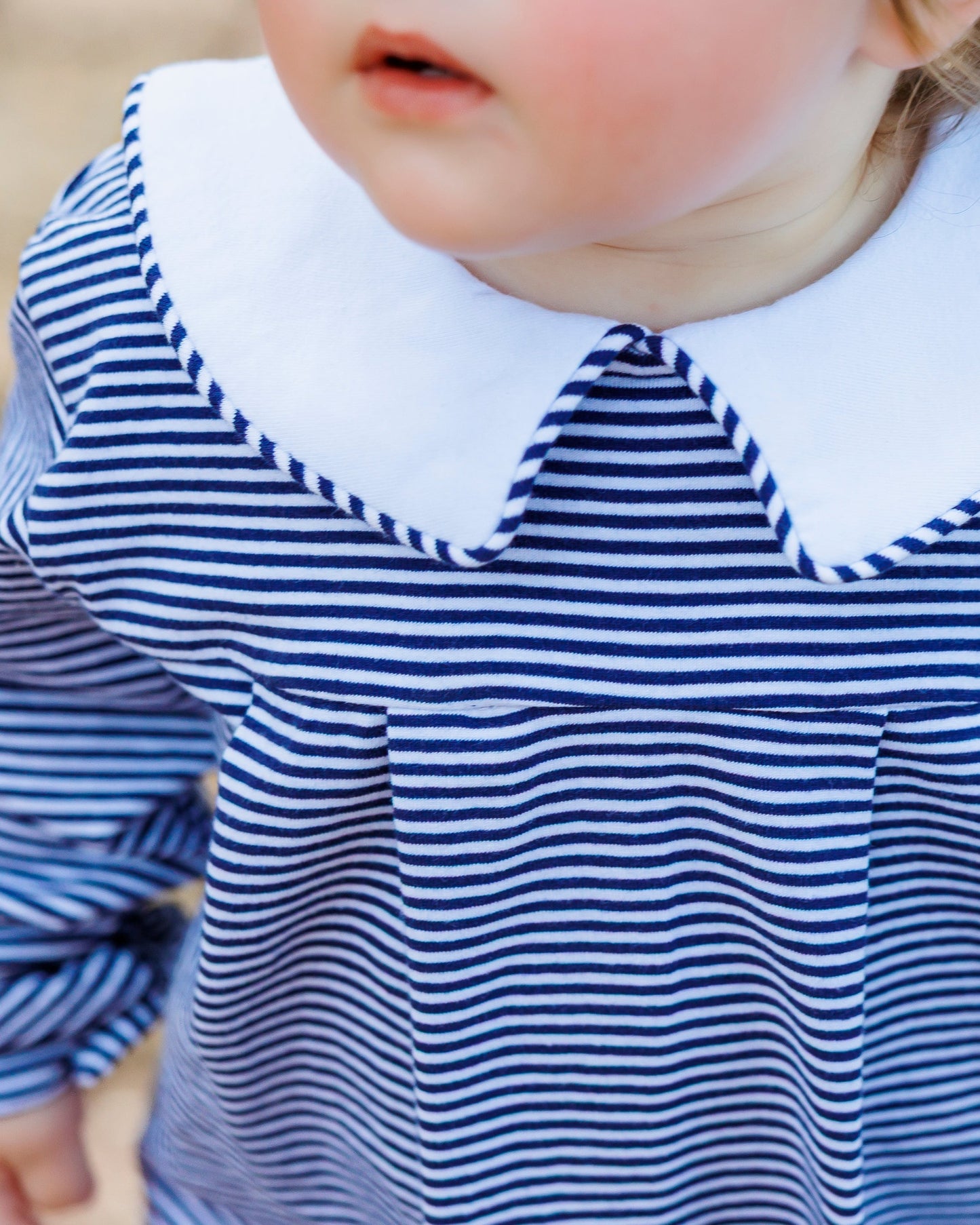 Henry Romper- Navy Stripe (Fall Preorder ETA September)