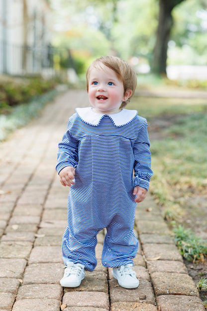 Henry Romper- Navy Stripe (Fall Preorder ETA September)