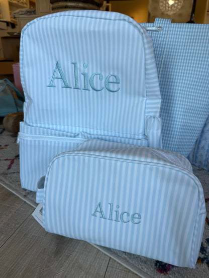 STOWAWAY Toiletry Bag - Pimlico Blue Stripe