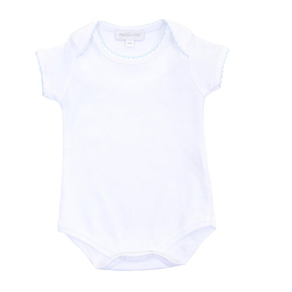 Magnolia Baby Picot Trim Short Sleeve Bodysuit