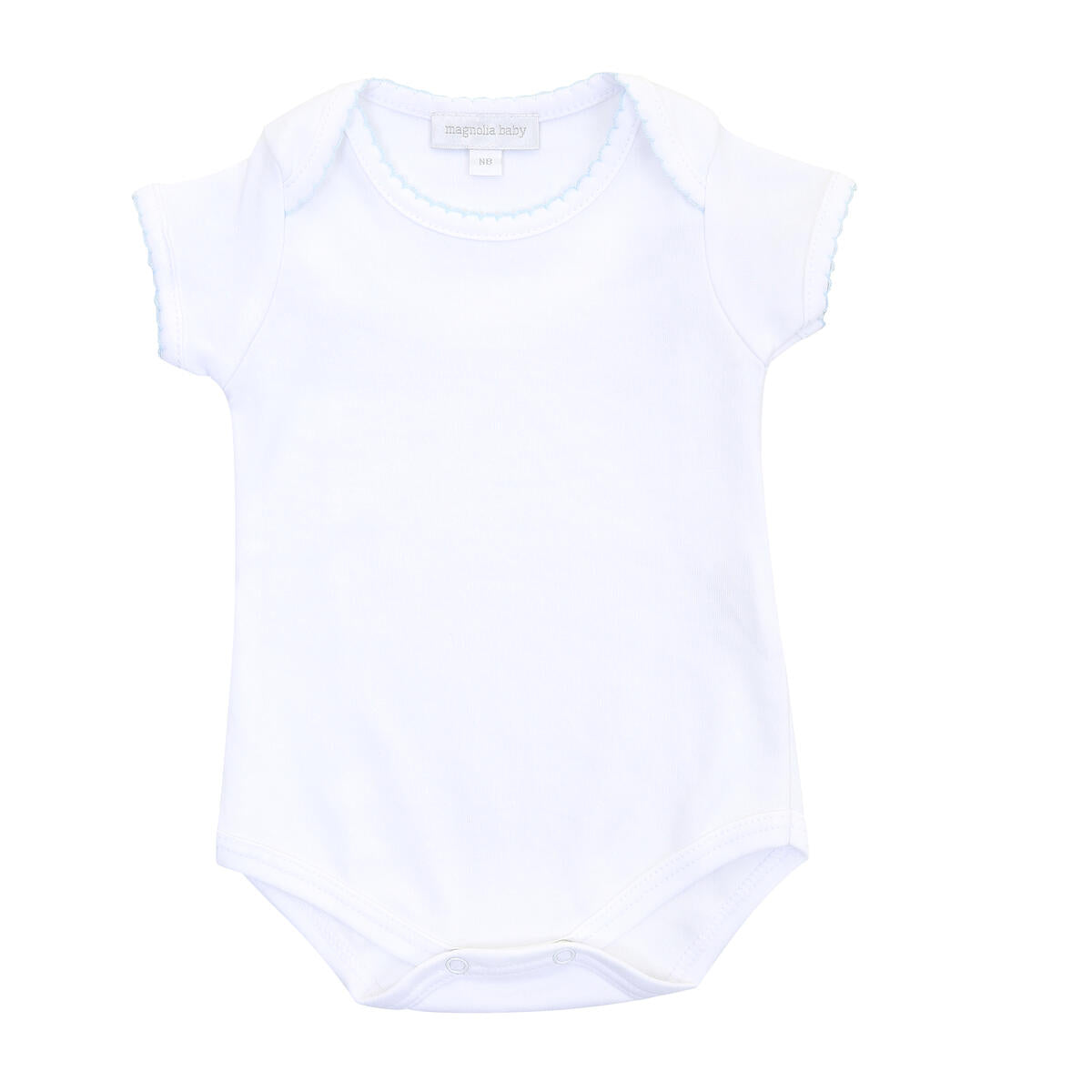 Magnolia Baby Picot Trim Short Sleeve Bodysuit